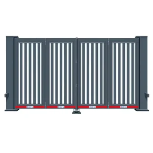 Outdoor Remote Control Aluminum Alloy Suspension Folding Retractable Electric Gate for Country Home