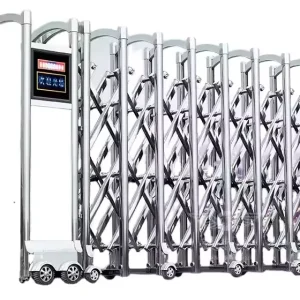 Outdoor Remote Control Factory Supply Electric Automatic Flexible Stainless Steel Retractable Folding Gate