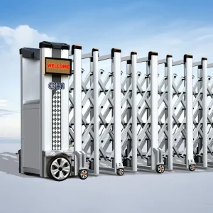 Outdoor Retractable Telescopic Aluminum Gate for Schools, Offices, Hospitals, and Factories