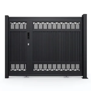 Outdoor Rust Proof Sliding Courtyard Gate and Long Lasting Paint Space Saving Side Opening Design