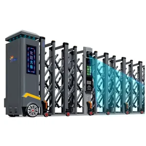 Outdoor Stainless Steel Collapsible Folding Retractable Electric Composite Driveway Security Gate