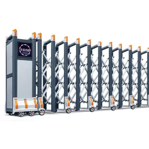 Outdoor Stainless Steel Electric Retractable Folding Gate for Composite Driveways