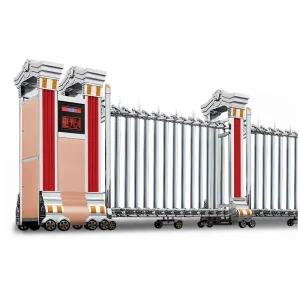 Outdoor Stainless Steel Electric Retractable Folding Gate for Driveway Security