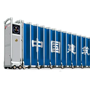 Outdoor Telescopic Retractable Security Gate for Factories, Hospitals, Schools, and Office Buildings