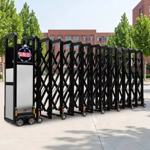 Outdoor Telescopic Security Gate for Factories, Hospitals, Schools, and Office Buildings