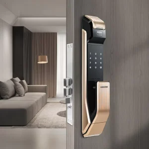 P718 Smart WiFi Password Swipe Card Fingerprint Lock for Wood Doors Fully Automatic Digital Aluminum Lock