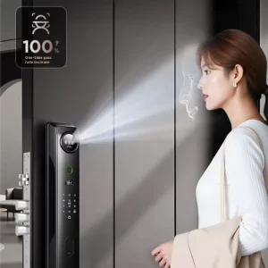 PR08 Smart Access System Face Fingerprint Keypad WiFi Aluminum Lock for Wood Doors