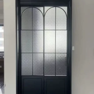PT Wooden Interior Door for Garden with Double-Glazed Tempered Glass and Water-Resistant Feature