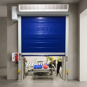 PU-Insulated Cold Storage Sliding Door with Heated Frame and Airtight Seal, Custom Size