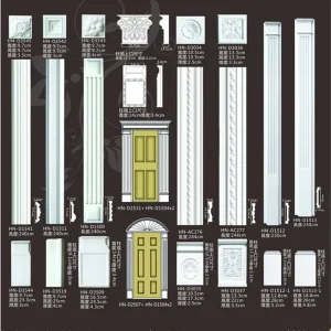 PU MDF Fluted Door Casing Set