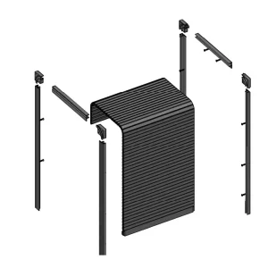 PVC ABS Kitchen Cupboard Roller Shutter Tambour Door Cabinet Roll-Up Door Push Manual