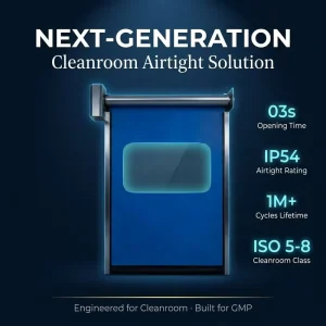 PVC Airtight Door with Reinforced Sealing for Clean Rooms, Laboratories and Industrial Dust-Proof Environments
