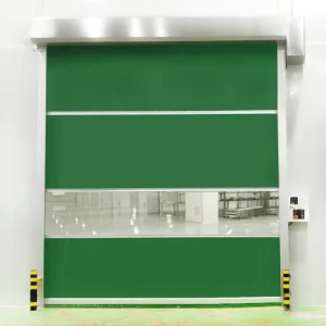 PVC High Speed Roller Shutter Door Tarpaulin Coating Windproof Custom Color for Warehouses