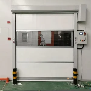PVC High-Speed Roller Shutter Doors for Warehouse Cleanroom Pharmaceutical Food Industry Workshops