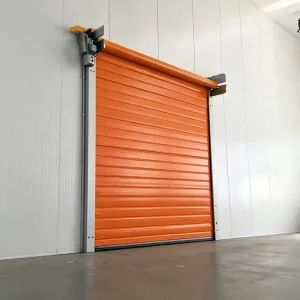 PVC High-speed Rolling Door with Clear Window Fabric for Garage and Industrial Use