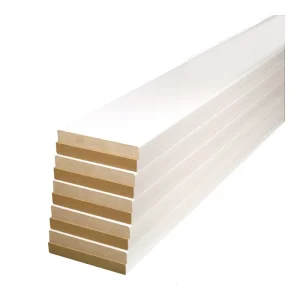 Painted White Primed Pine Wood MDF Waterproof Skirting Baseboard Moulding