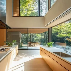Panoramic Sliding Glass Door with Wide Clear View and Smooth Track System