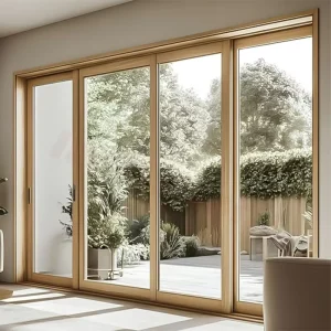 Panoramic Tempered Glass Aluminum Alloy Patio Sliding Door