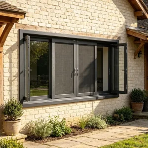 Panoramic Upward Sliding Window with Clear Glass for Natural Light