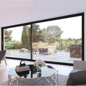 Patio Balcony Energy-Efficient Tempered Glass Aluminum Panoramic Sliding Door