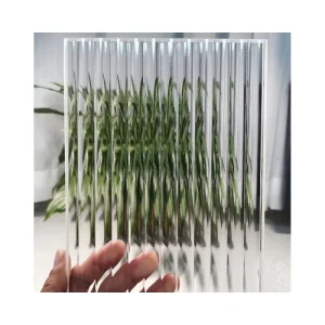 Patterned Glass, 5mm/8mm, Corrugated Textured Tempered Fluted Reeded Glass