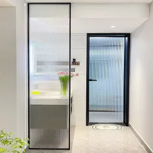 Patterned Glass Explosion Proof Corrugated & Wavy Glass for Living Room Screen Bathroom & Entrance Decoration
