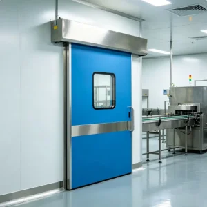 Pharmaceutical Lab Automatic Slide Door With Glass Window