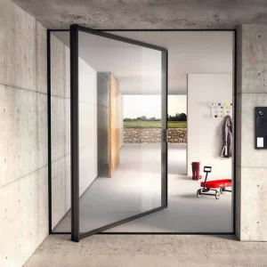 Pivot Door Aluminum Tempered Glass Door for Patio