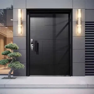Pivot Entry Doors Aluminum Modern Luxury Anti Theft Security for Villa Main Gate