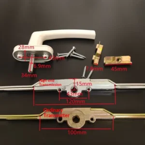 Plastic Steel Window and Door Handle Accessories with Lock Hardware for Villa and Hotel Use