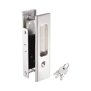 Polished Zinc Alloy Waterproof Sliding Door Hardware with Key Lock, Anti-Theft and Anti-Rust