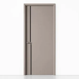 Polymer Composite Moisture-Resistant Flush Door Set With Frame Hardware for Hotel Apartment Bathroom