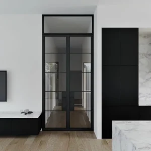 Popular Design Oem Service Low Price Steel Frame Glass Swing Door Internal Divider Entry Patio French Glass Door