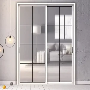 Postmodern style Aluminum Alloy Glass Door Sound Insulation Sliding Swing Folding Design for Bedrooms Kitchens Balconies