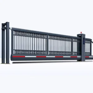 Powder Coated Aluminum Alloy Automatic Hidden Cantilever Sliding Double Driveway Security Gate