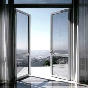 Powder Coated Aluminum Swing Door with Frosted Glass for Bathroom Toilet and Shower Room