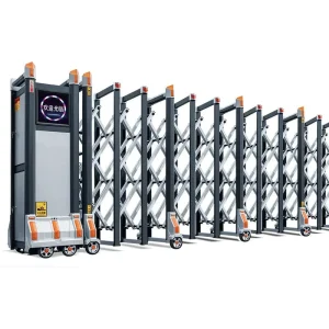 Powder-Coated Frame Stainless Steel Electric Retractable Folding Driveway Security Gate