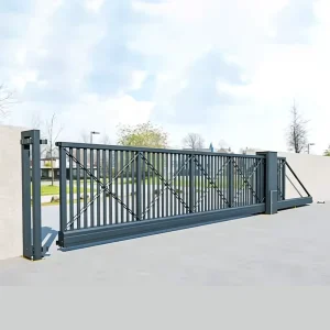 Powder Coating 6ft Tall Main Gate Designs Garden Privacy Aluminum Slat Fence Panels Electric Sliding Gate for House
