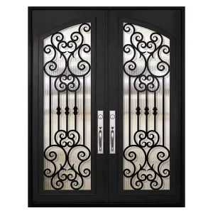 Premium Quality Wrought Iron Gate Courtyard Main Iron Door Security Front Iron Gate Durable Hinge Easy Installation