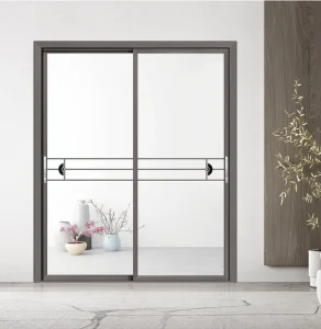 Premium Tempered Glass Doors Waterproof Interior Aluminum Frame Medium Size for Modern Kitchen Living Room for Hotels Apartments