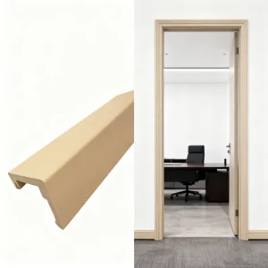 Primed WPC Door Casing Soundproof Frame Moisture Proof for Bathrooms Hotels and Villas