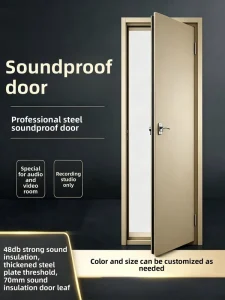 Professional Heavy Duty Steel Acoustic Fire Rated Soundproof Door Postmodern Design for Recording Studio Drum Room Piano Room