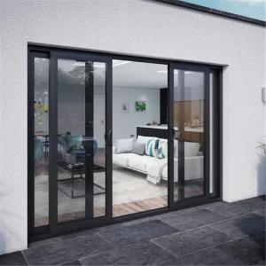 Professional Supplier Modern Windproof Exterior Folding Glass Manual Slide Door Double Glazing Tempered Glass Heavy Duty