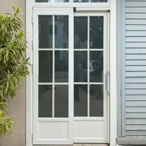 Pt/Pd Aluminum Swing Door with Double Tempered Glass, Waterproof Sliding Door for Bedroom, Kitchen, Bathroom, and Balcony
