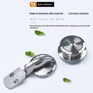 Public Restroom Partition Hardware with Built-in Handles and Zinc Alloy Circular Door Locks