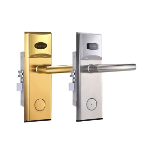 RFID Card Keyless Electric Handle Lock for Wood Doors Smart Hotel Lock with Cloud Access