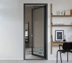 RG50 Factory Soundproof Aluminum Casement Door with Double Glazing for Home Interior