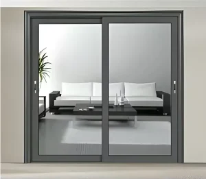 RG93.6 Double Folding Glass Door Aluminum Frame Patio Balcony Kitchen Sliding Door