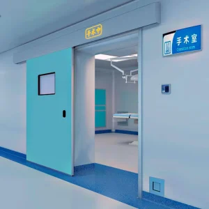 Radiation Protection Aluminum Automatic Double Sliding Hermetic Door for Medical Operating Rooms and Cleanrooms