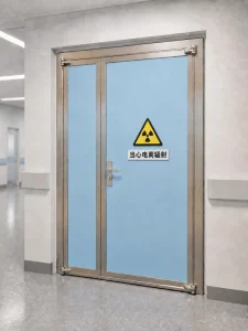 Radiation Shielding Double Leaf Manual Swing Door Lead Lined for X-Ray CT Room Hospital Custom Size